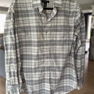 Van Heusen Men's Gray Plaid Shirt